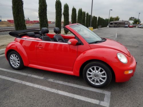 2004 volkswagon beetle gls convertible as clean as they come red / black $ 5999