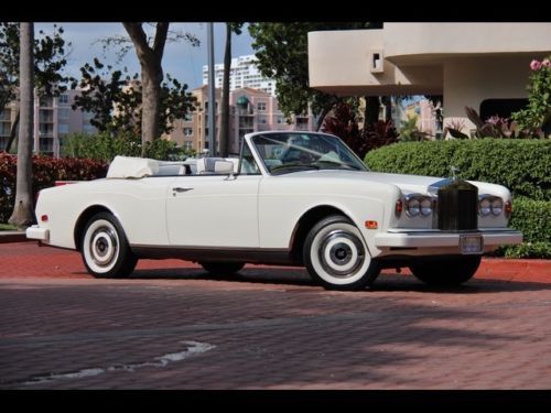 1988 rolls royce corniche white only 14k miles! white leather showroom