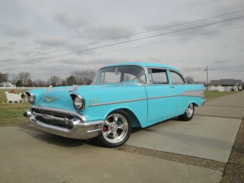 1957 chevy belair resto-mod hot-rod (all-new) frame off cold air must see