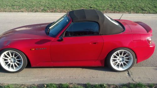2000 honda s2000 slammed red convertible ap1 with ap2 front 110664 miles