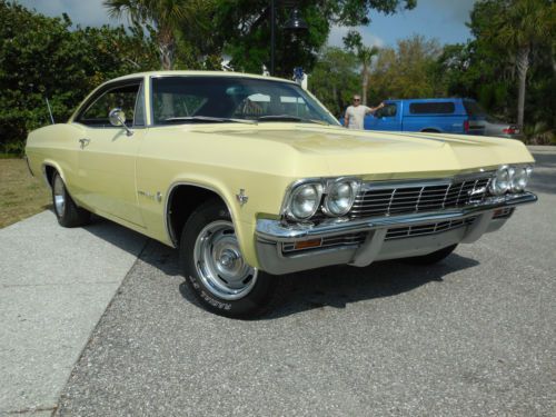 1965 chevrolet impala, numbers match 283 - automatic, butternut yellow