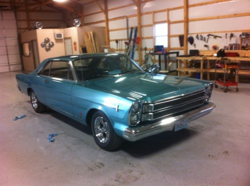 1966 ford galaxie teal blue/black interior, bench seat, clear title