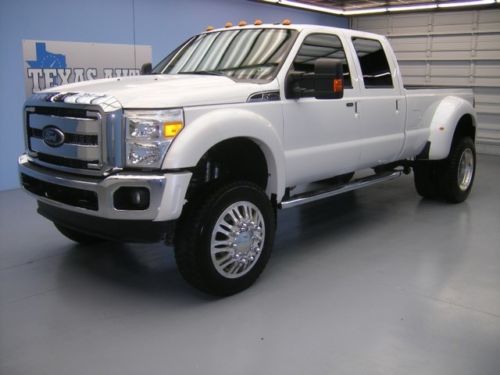 We finance!! 2012 ford f-450 lariat 4x4 diesel dually lifted roof nav texas auto