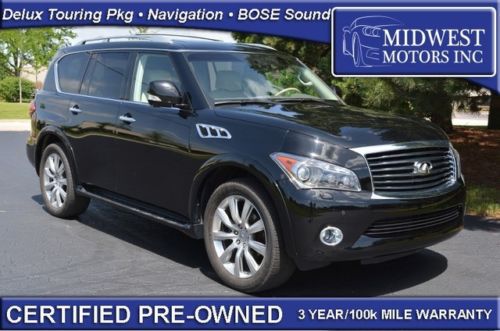 2012 infiniti qx56 awd touring pkg theater pkg certified one owner 14 15