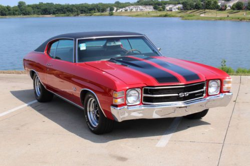 1972  red chevrolet chevelle ss 454 m22 4 speed 3.43 posi 3&#034;s/s exhaust dyno&#039;d