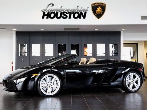 2008 lamborghini gallardo spyder 6-speed manual black ivory 7440 miles