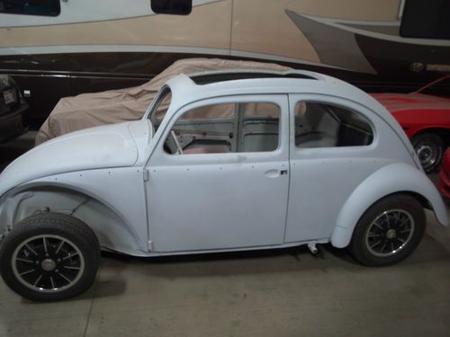 1957 vw volkswagen bug beetle type 1 ready for paint no rust ragtop low porsche