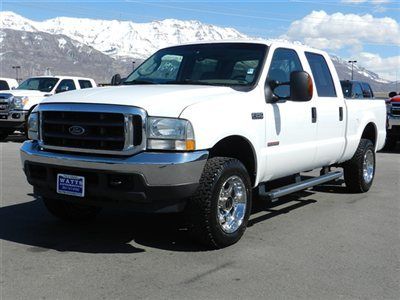 Crew cab xlt 4x4 powerstroke diesel auto custom wheels tires tow truck auto