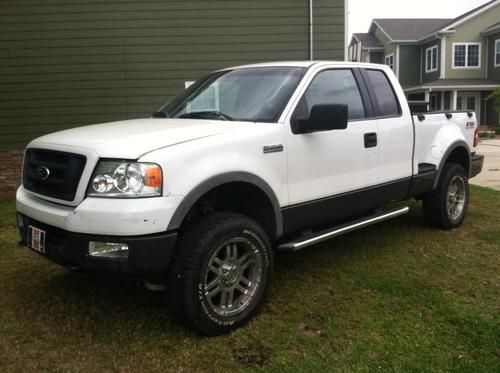 2005 white f150 fx4 4x4 ford supercrew off-road lifted fully-loaded