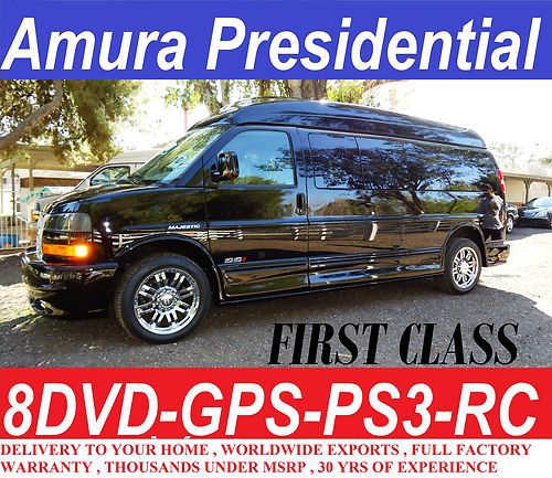 First class presidential, 8 tv-dvd-gps-rvc-ps3-asl, 9 pass custom conversion van