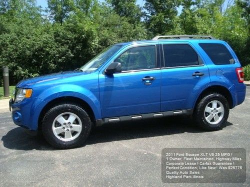 2011 ford escape xlt 1 owner corporate lease cd/aux new tires carfax super clean