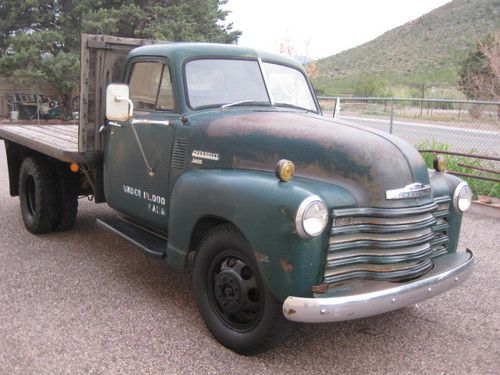 1951 chevy 3800 short flat bed, arizona truck, time capsule original,  4 speed