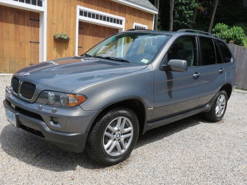 2006 bmw x5 3.0i awd gray sport utility great condition - moon roof- auto trans