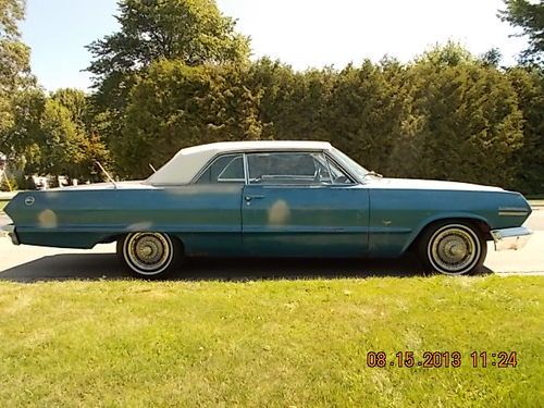 1963 chevrolet impala chevy 2 door hardtop complete running project 283 4spd