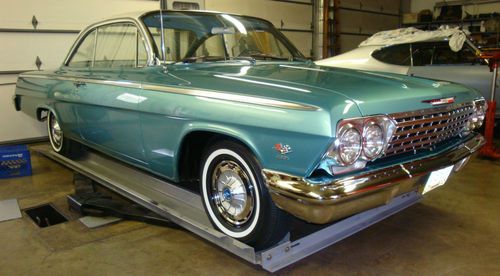 1962 chevy belair bubbletop 409/409 4-speed turquoise/turquoise