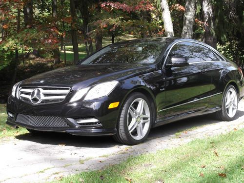 2012 mercedes-benz e550  coupe 2-door 4.6l premium 2 cpo warranty 23k amg sport