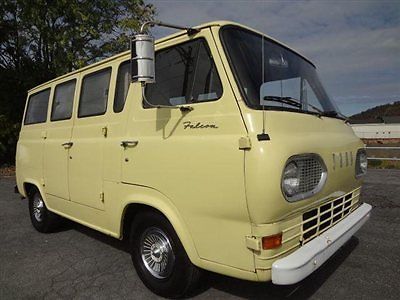 Classic 1965 ford falcon camper van rv 6-cylinder 3-speed manual vintage bus