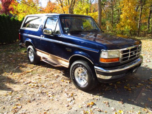 1995 bronco **only 58k actual miles!** gorgeous royal blue 5.8 liter tow packge
