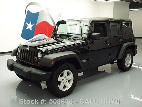 2008 jeep wrangler unlimited 4dr soft stop 6-speed 56k! texas direct auto