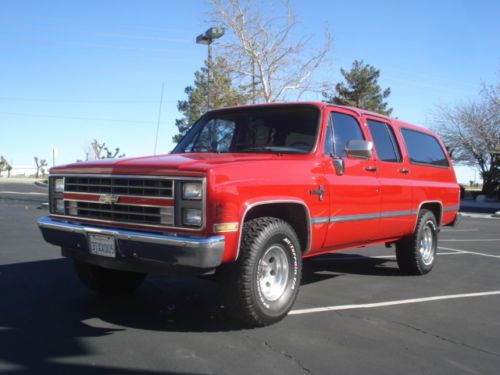 1988 suburban two wheel drive 1/2 ton fuel injected 350 v8