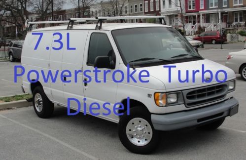99 ford e-350 cargo van powerstroke 7.3l turbo diesel - 7.3 e350 econoline