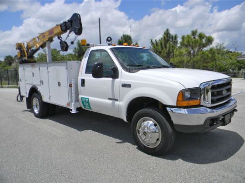1999 ford f450 f550 mechanics utility service crane truck imt hyd 7500 lb. crane