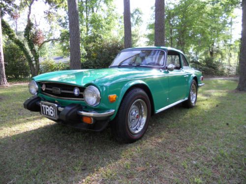 1976 triumph tr6 with overdrive, factory hardtop, and a/c
