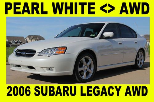 2006 subaru legacy sedan 2.5i awd,clean tx title,pearl white,video