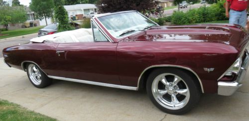 1966 Chevrolet Chevelle Convertible 2-Door 283 block with 327 double hump heads, image 1