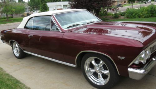 1966 Chevrolet Chevelle Convertible 2-Door 283 block with 327 double hump heads, image 2