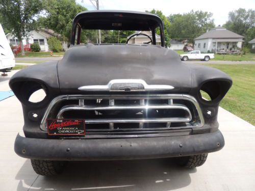 1957 Napco Chevrolet 3100 factory 4 wheel drive big back glass with parts truck!, image 3