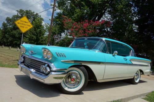 1958 chevrolet belair 348 show quality frame-off restored - air conditioning