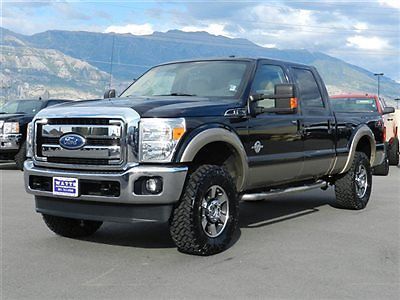 Ford crew cab lariat 4x4 powerstroke diesel leather auto tow low miles shortbed