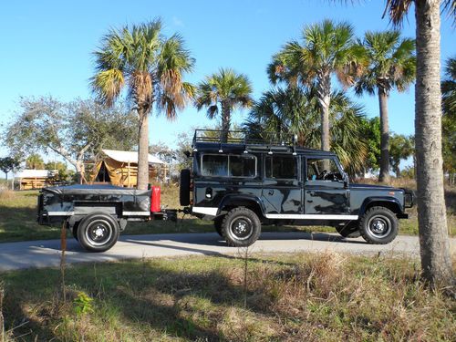 1986 land rover defender 110" county series 4x4 w/trailer 66k orig miles