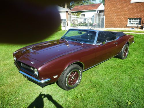 1968 convertible with 327 automatic black interior burgandy w black top, US $25,000.00, image 7