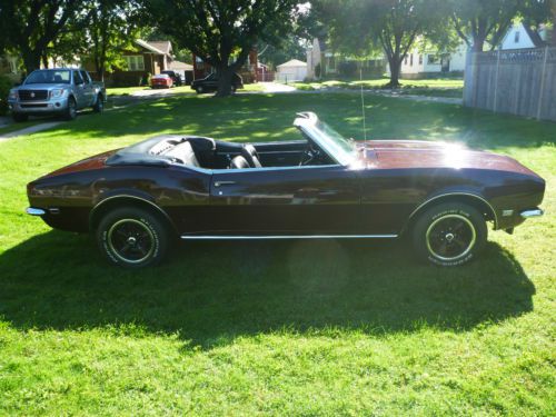 1968 convertible with 327 automatic black interior burgandy w black top, US $25,000.00, image 13