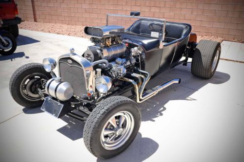 T-bucket hot rod with 350 chevy and glass body