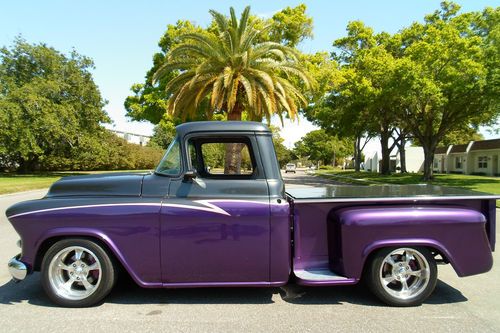 1957 chevy chevrolet short bed pro touring show truck pickup pick up custom