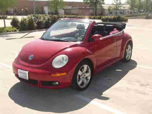 Find used 2006 VW Beetle Convertible 2.5L Red with black ...