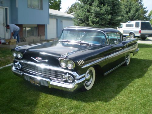 1958 chevrolet impala hardtop 348 ci auto origional black plate california car