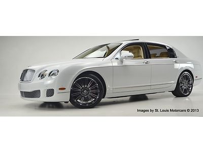 2012 bentley continental flying spur speed arctica magnolia saddle 2994 miles!