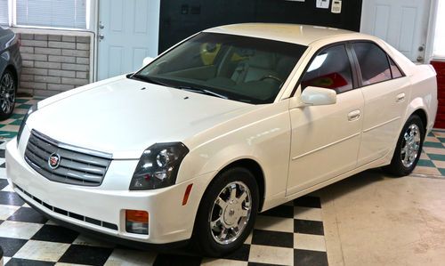 2003 cadillac cts sedan 49k original miles pristine condition white pearl/tan