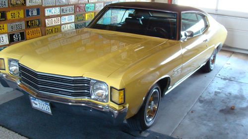 1972 chevelle malibu 350 original family owned one owner yellow repainted clean