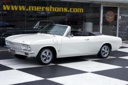 65 chevrolet corvair convetible white with black int
