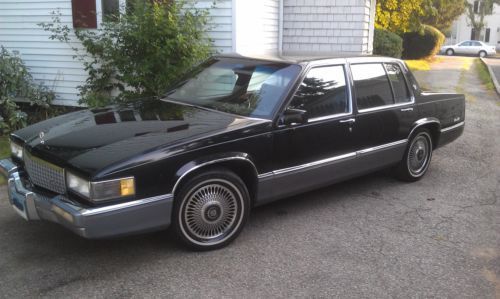 1990 cadillac sedan deville 4 door 4.5l v8 - 135k - black on black - very clean!