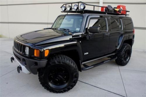 Custom lifted hummer h3 4wd safari basket leather new big tires onstar nice!!!!!