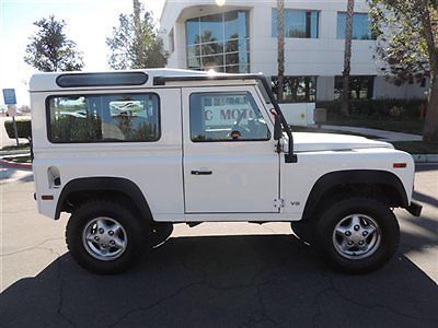 1997 land rover defender 90 d90 / california truck since new / white with grey