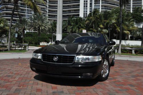 2003 cadillac seville sts touring,florida car,low miles,htd seats,black on black