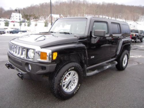 2006 h3 auto 4wd 3.5l traction moonroof leather towing pkg cd black