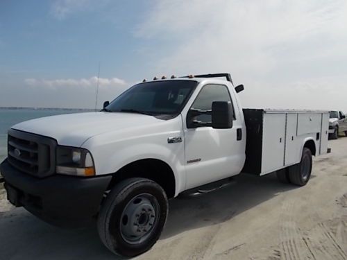 03 ford f-450 utility body drw turbo diesel - engine replaced with receipts